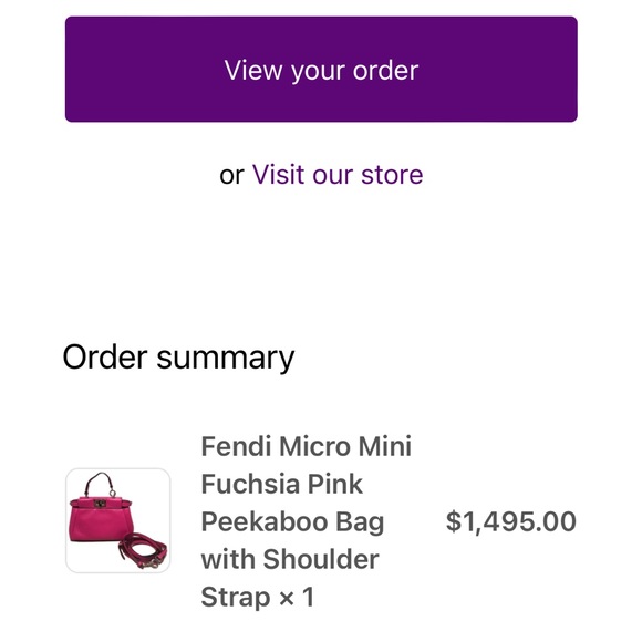 Fendi micro peekaboo fuchsia bag - Picture 8 of 14